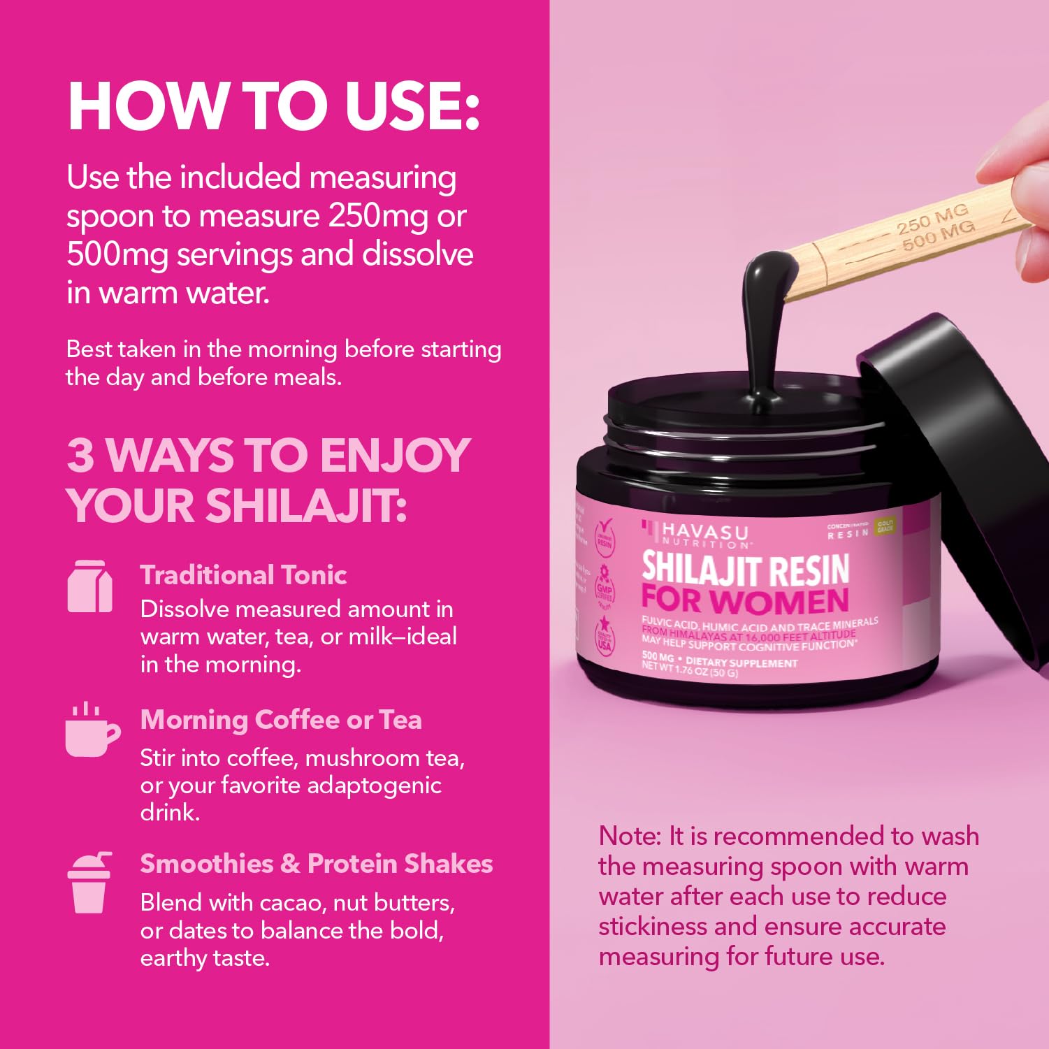 HAVASU NUTRITION Shilajit: alta concentración de resina desde el Himalaya
