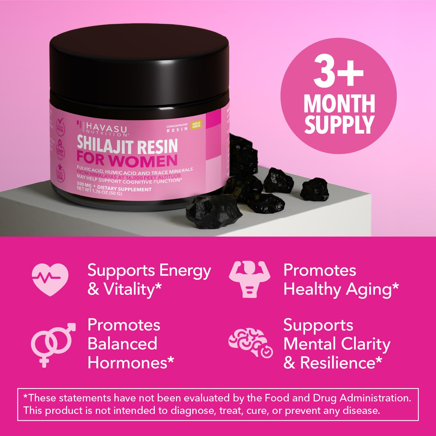 HAVASU NUTRITION Shilajit: se disuelve en té o café con sabor terroso