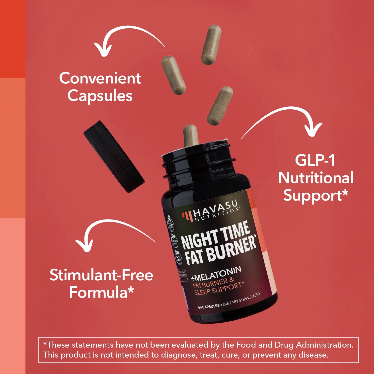 HAVASU NUTRITION sin estimulantes: opción suave para apoyo metabólico nocturno