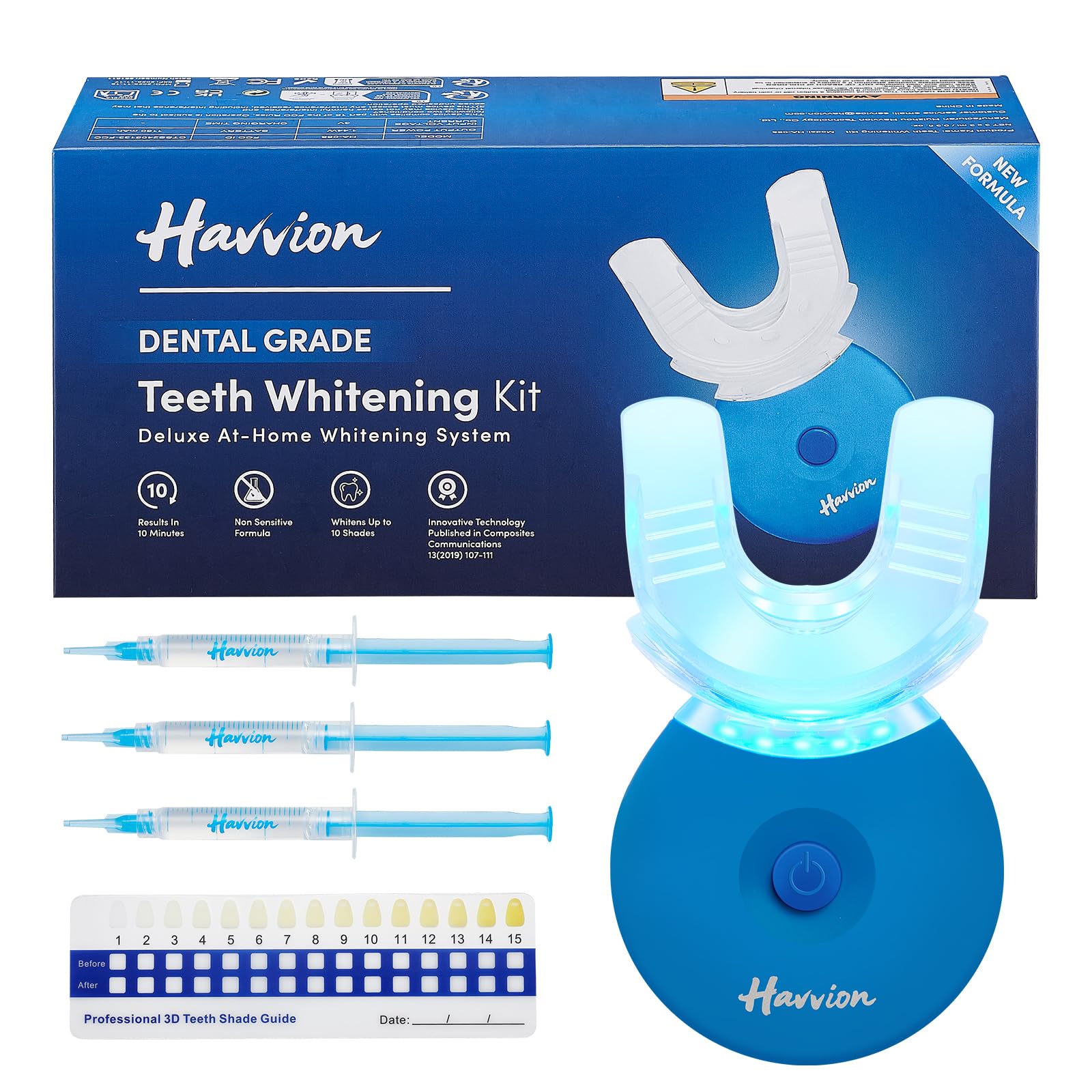 Havvion kit blanqueamiento dental con luz de aceleración para uso en casa