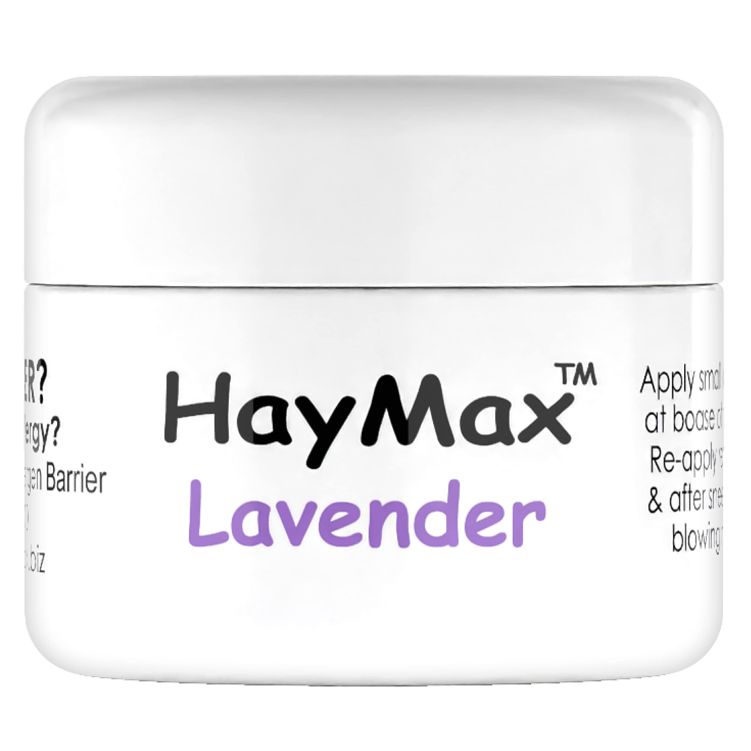 Uso discreto y no graso de HayMax Balsamo Lavanda ideal para viajes