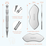 HAZUU gua sha para cuello y hombros, alivia tensión suavemente.