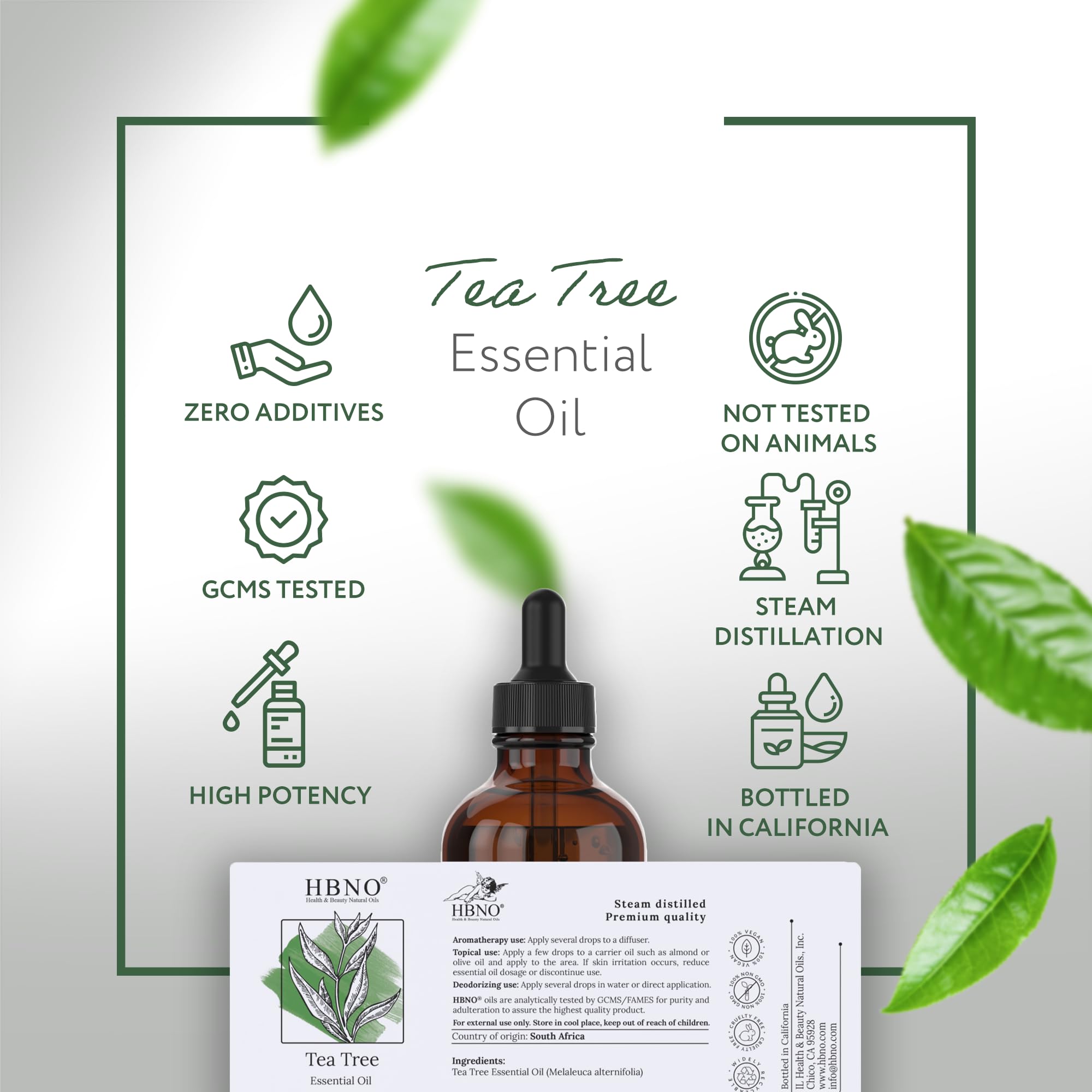 HBNO aceite de árbol de té para cuidado capilar y proyectos de bricolaje.