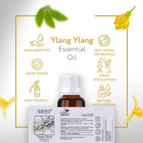 HBNO Aceite esencial Ylang Ylang, vela aromatica realza ambientes con notas florales.