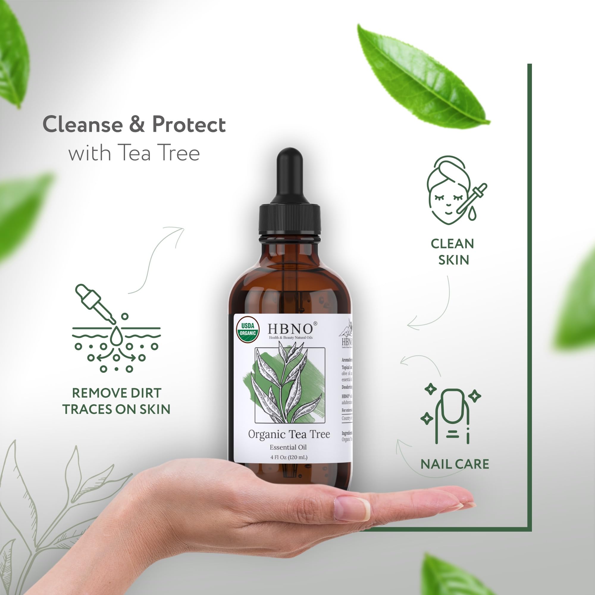 HBNO Aceite de Árbol de Té con aroma fresco para aromaterapia ambiental
