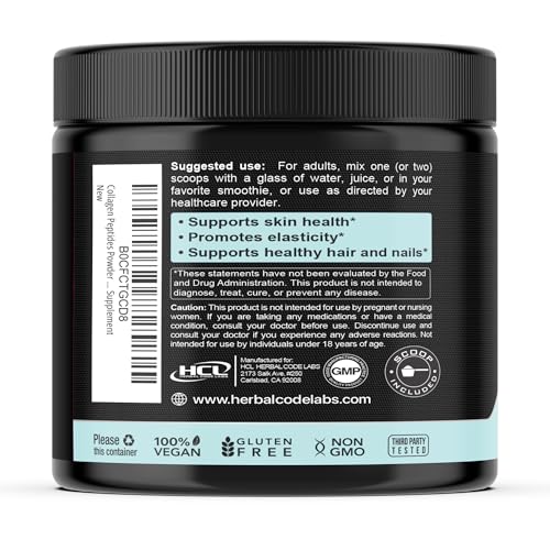Envase de HCL Herbal Code Labs para una rutina diaria de cuidado.