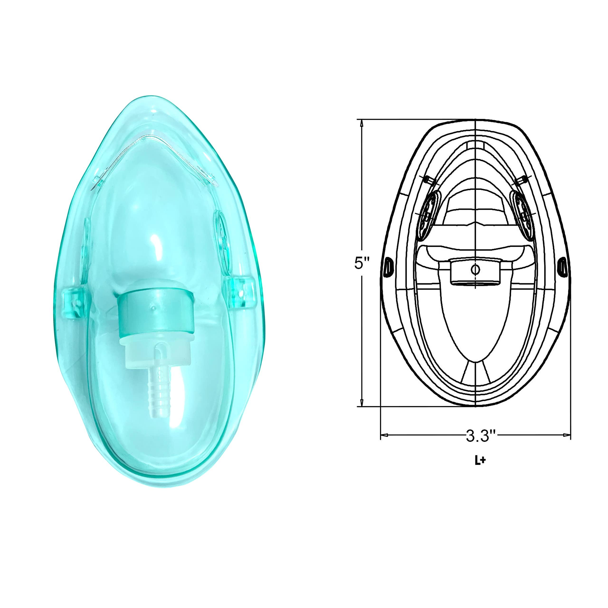HD HOUDELL mascarilla de oxígeno con diseño duradero para uso diario.