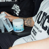 HD MUSCLE PreHD Essential, etiqueta frontal clara, transparencia de ingredientes y dosis.