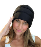 Headache Hat Halo capa fría externa para alivio sostenido durante migrañas.