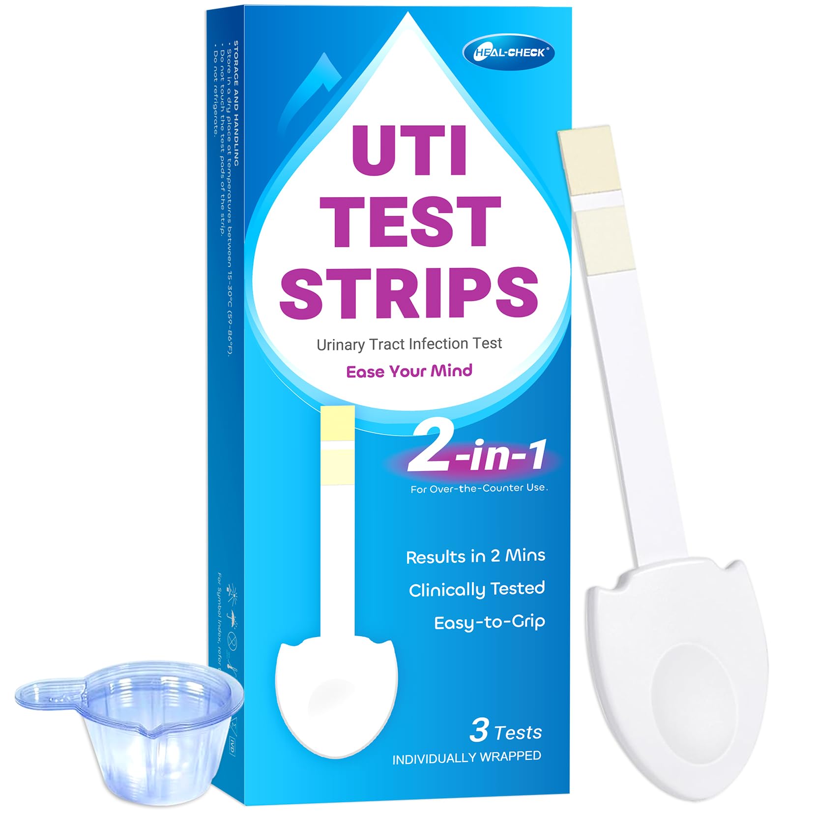 HEAL-CHECK tira UTI con empaque individual para higiene óptima