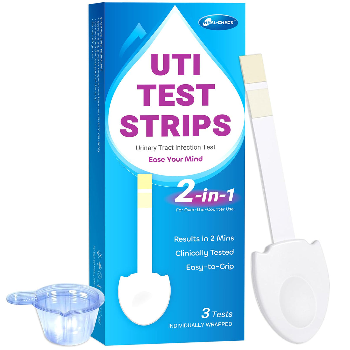 HEAL-CHECK tira UTI con empaque individual para higiene óptima