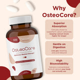 Frente del envase OsteoCore, señal de calidad Heale.