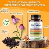 Healblend echinacea pura cápsulas: apoyo natural para la respuesta inmunitaria cotidiana.