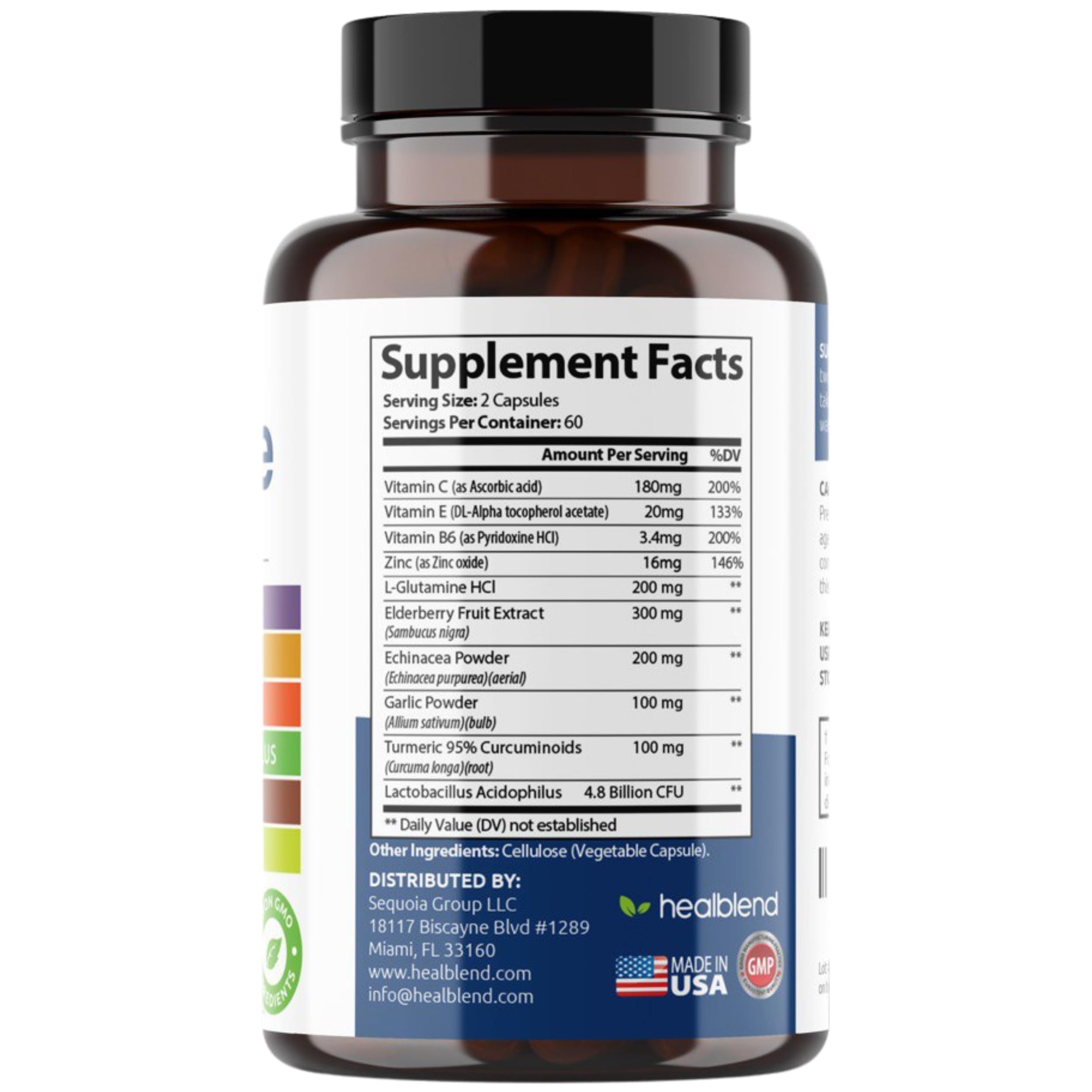 Healblend fácil de tragar cápsulas: formato práctico para uso diario.