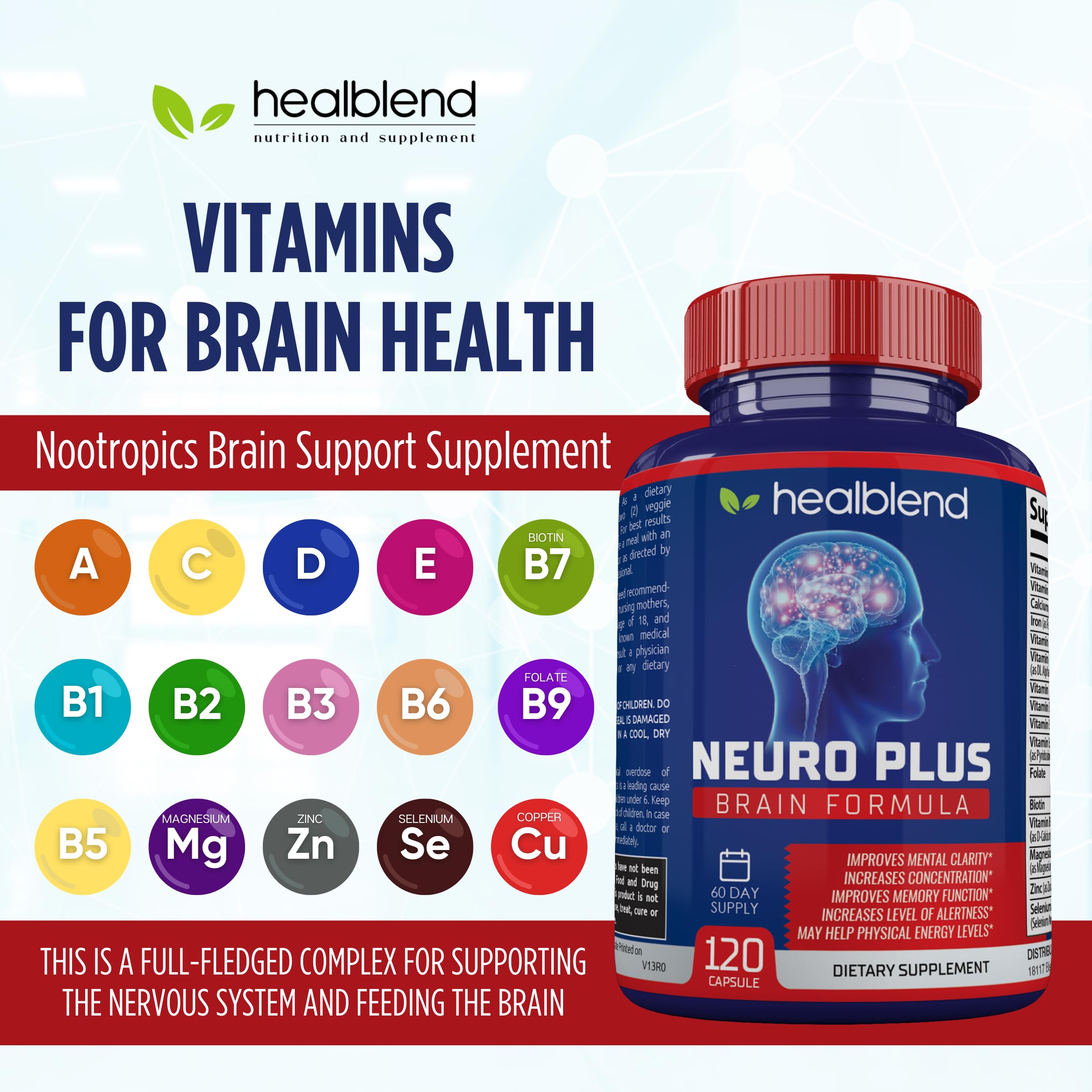 Healblend Neuro Plus: enfoque claro durante tareas desafiantes.