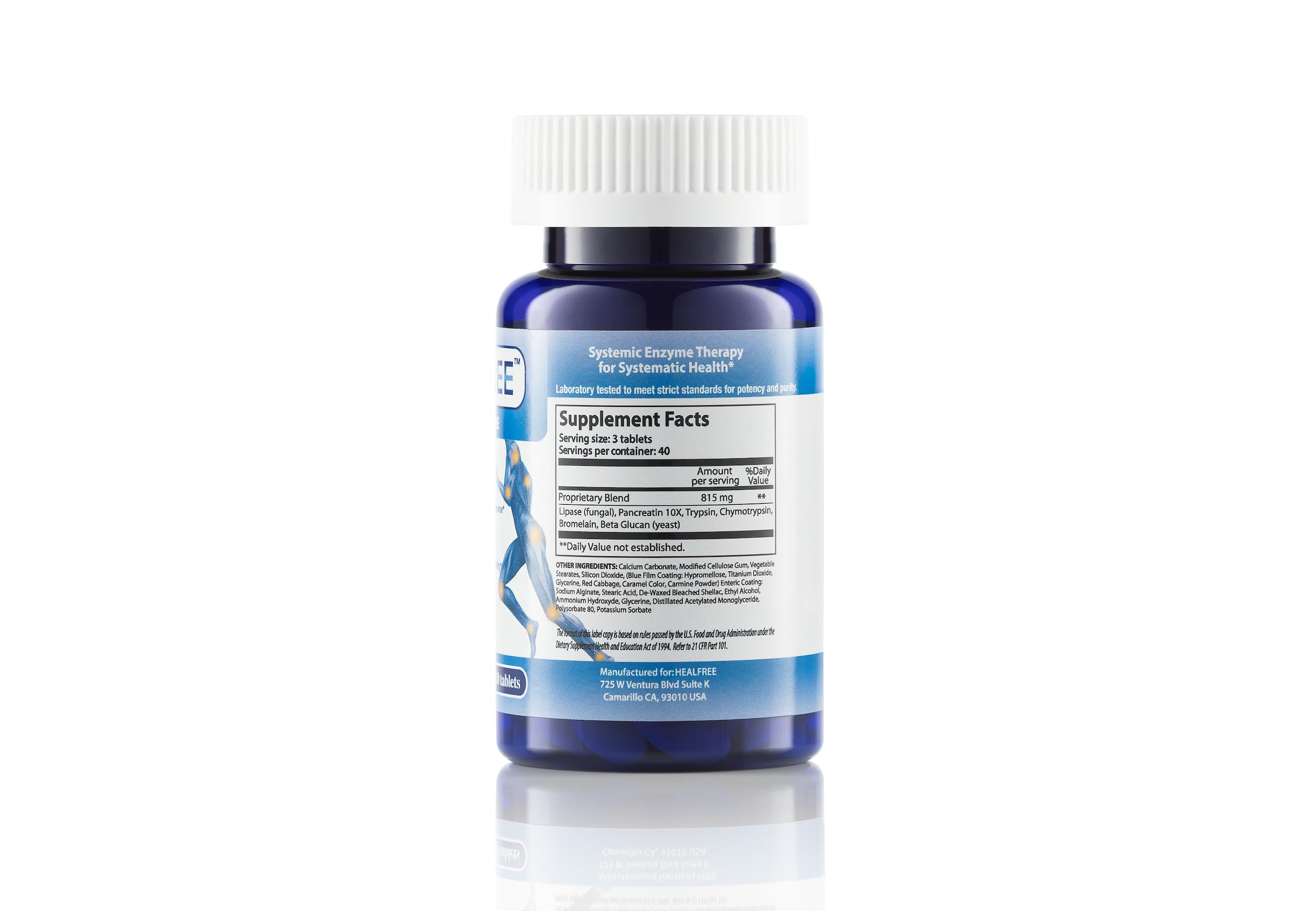 Healfree manos sosteniendo cápsulas, rutina diaria posible.