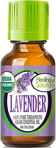 Healing Solutions Lavanda, botella de 1 oz, uso puro y aromaterapia suave