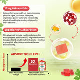HEALOADING Astaxanthin gominolas textura suave: sabor agradable para uso diario.