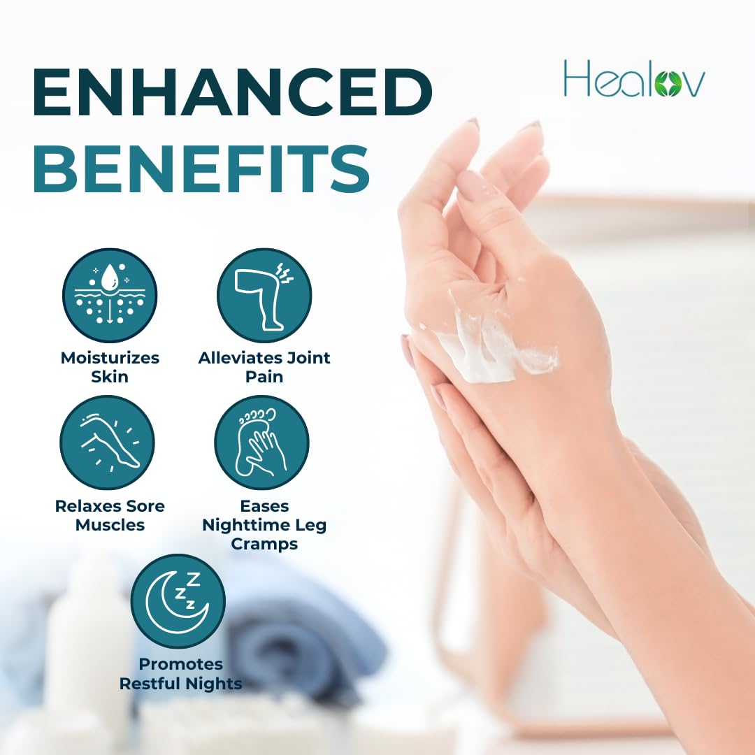 Healov Lavanda Magnesio sueño-relajante aroma suave para descanso nocturno.