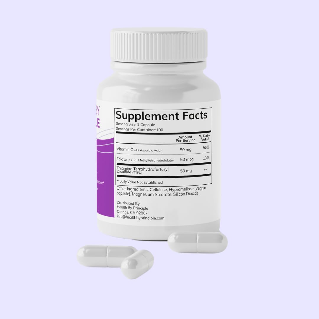 HEALTH BY PRINCIPLE B1, cápsulas, absorción superior para la función cognitiva.