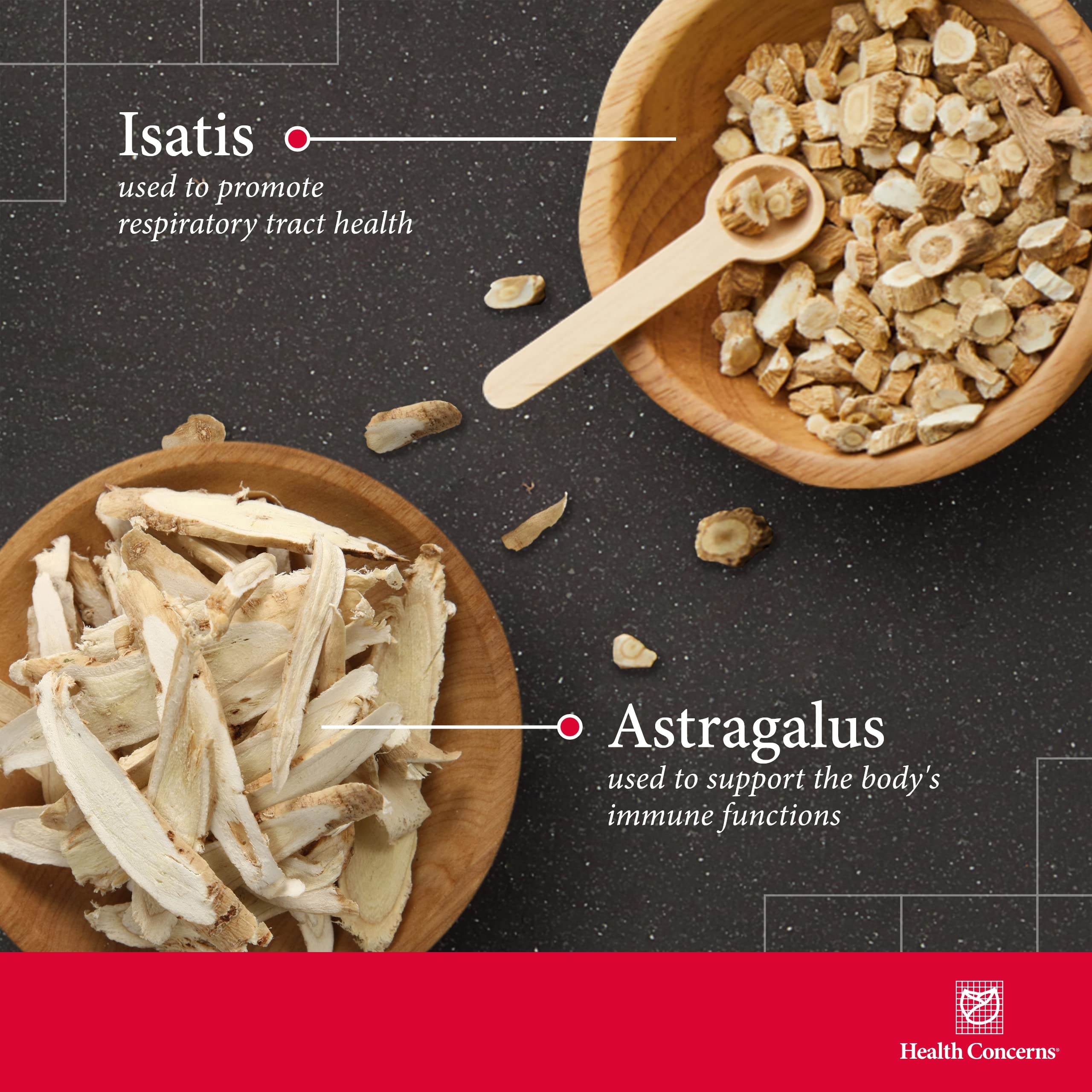 Health Concerns Astra Isatis capsulas dosis diaria de tres capsulas