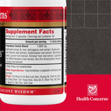 Health Concerns Astra Isatis capsulas etiqueta: panel de ingredientes tradicionales