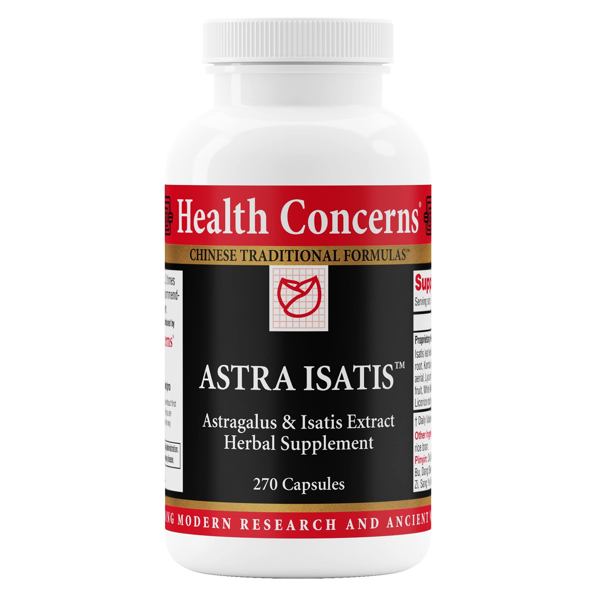 Health Concerns Astra Isatis capsulas frente: soporte diario para el sistema inmune