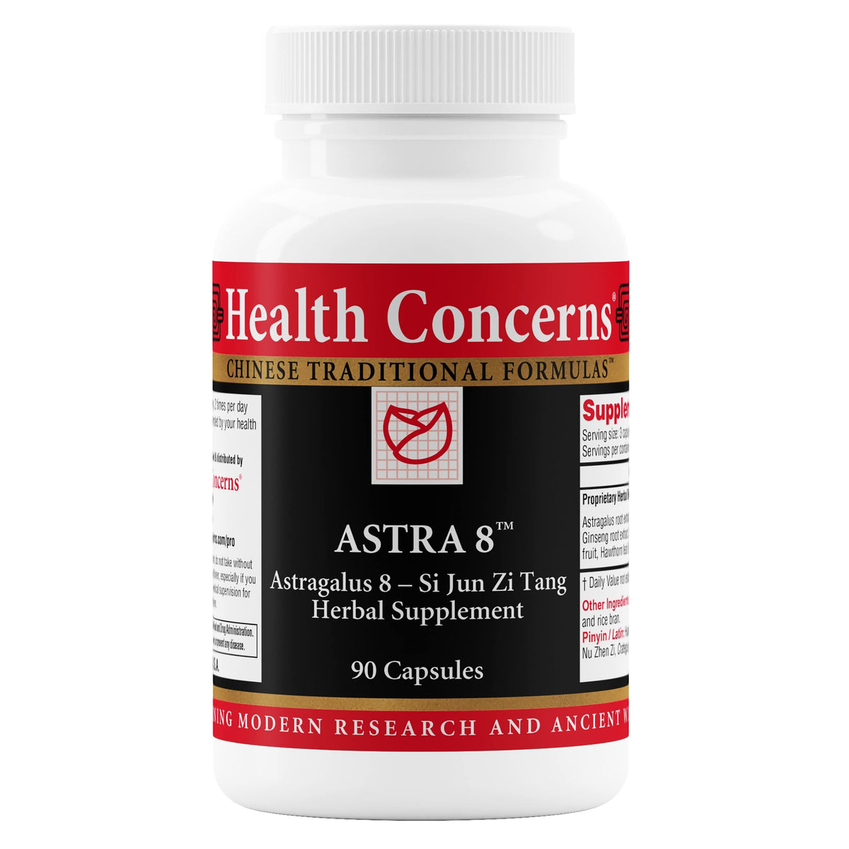 Health Concerns Astra 8, bote con cápsulas, apoyo diario al sistema inmunitario y energía.