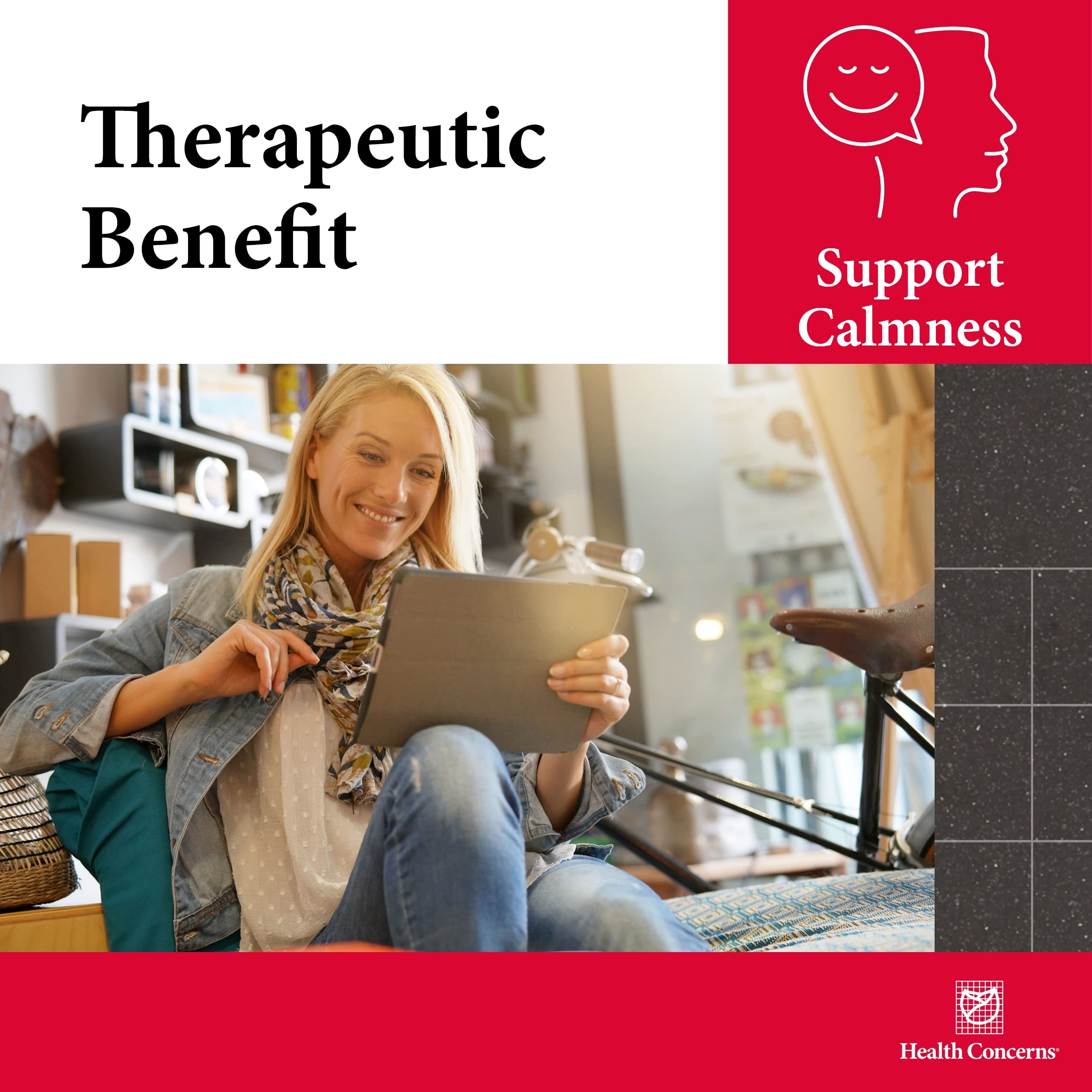 Health Concerns Calm Spirit: envase y caja con dosis diarias para día y noche