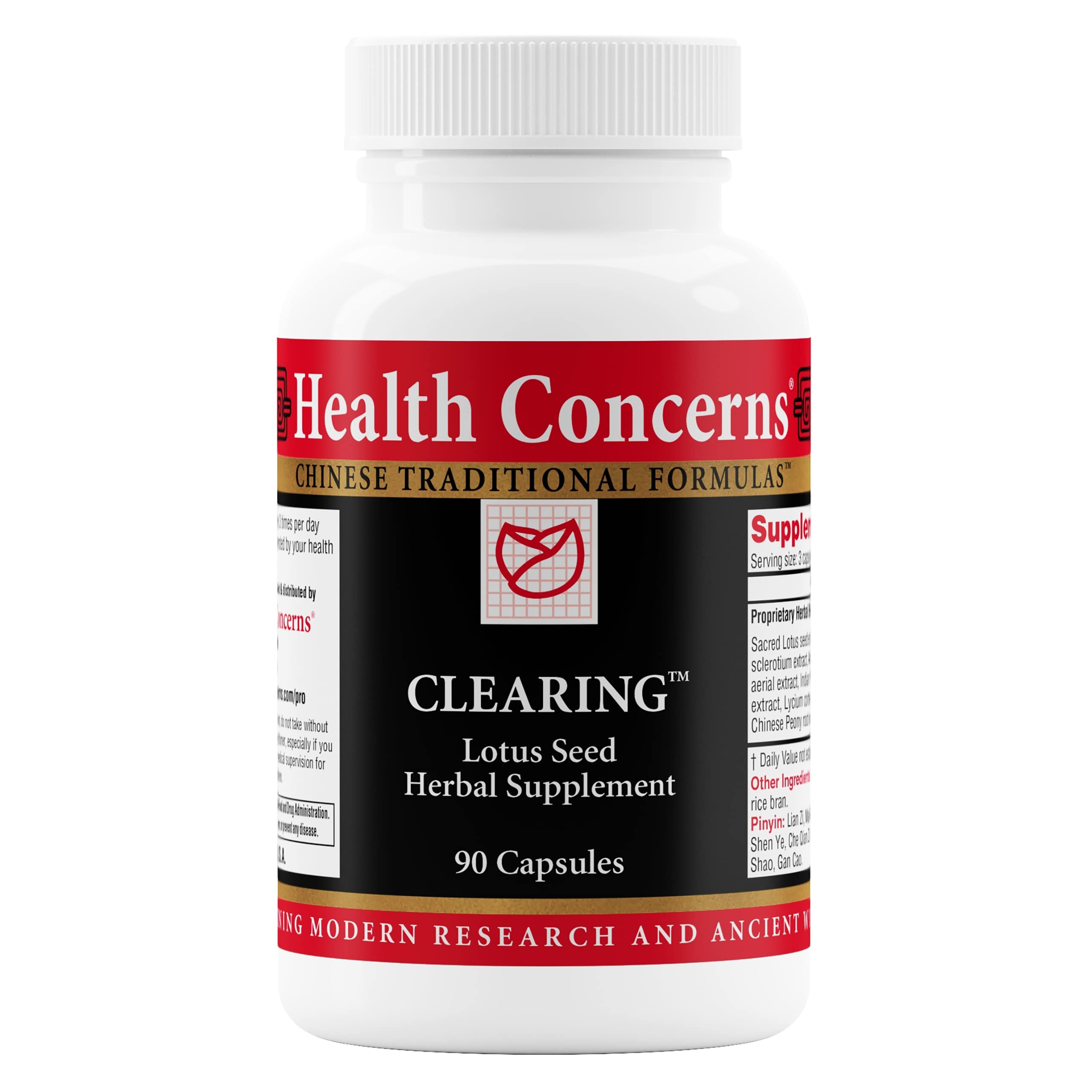 Health Concerns Clearing: botella de 90 cápsulas para uso diario.