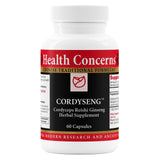 Health Concerns CordySeng: botella frontal, apoyo inmune y bienestar diario.