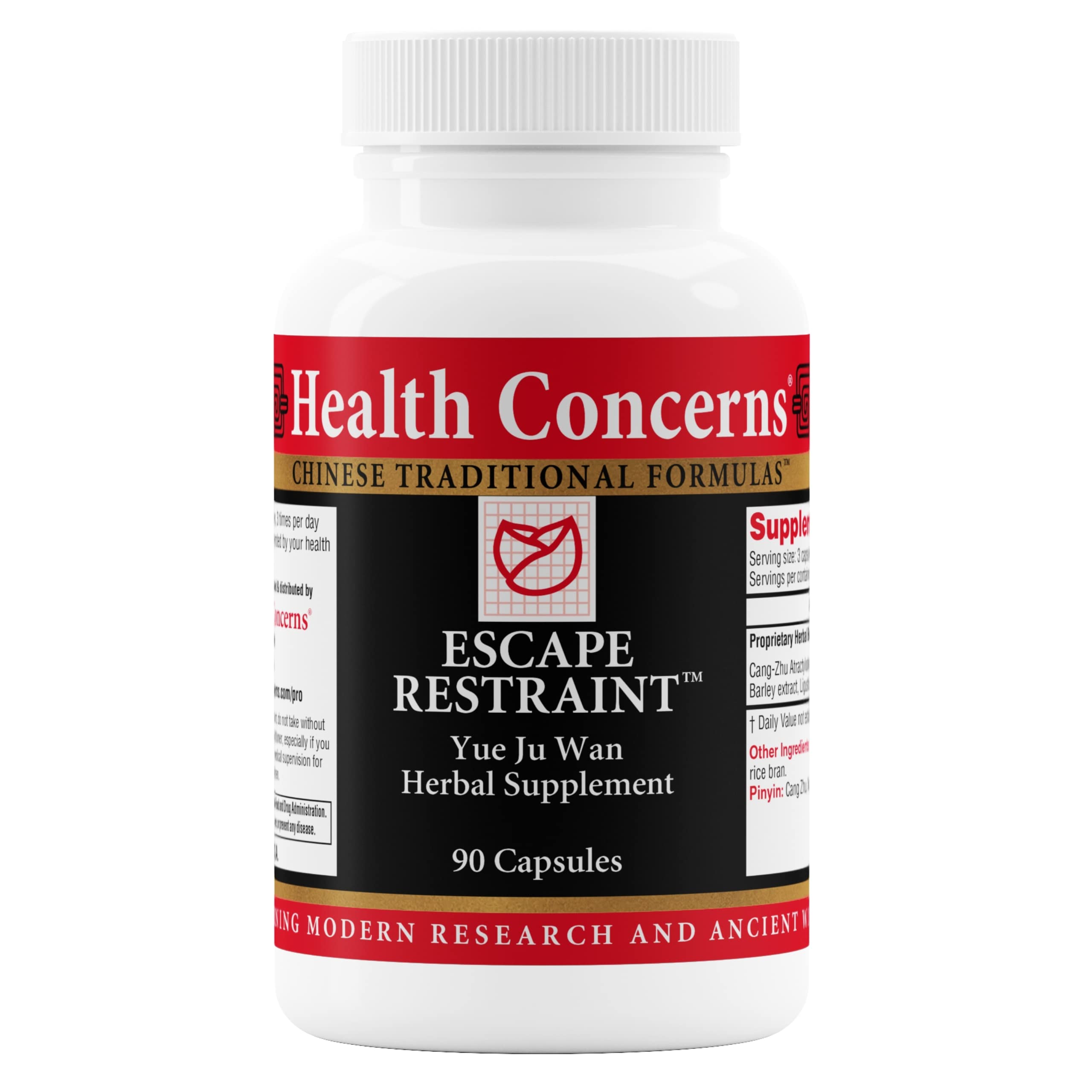 Health Concerns Escape Restraint – botella de cápsulas para apoyo digestivo y hepático diario