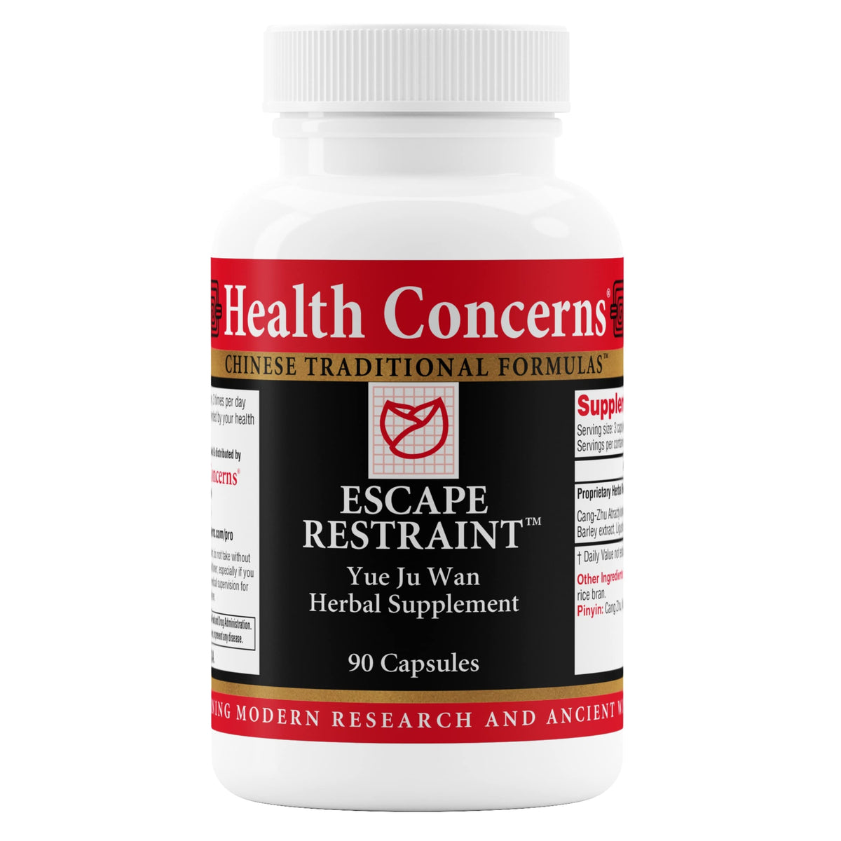 Health Concerns Escape Restraint – botella de cápsulas para apoyo digestivo y hepático diario