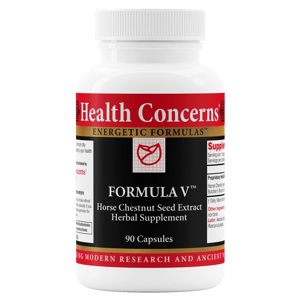 Health Concerns Fórmula V: botella de suplemento para apoyar la circulación.