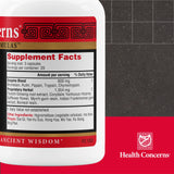Health Concerns Resinall E: etiqueta herbal que destaca ingredientes para apoyar la recuperación.