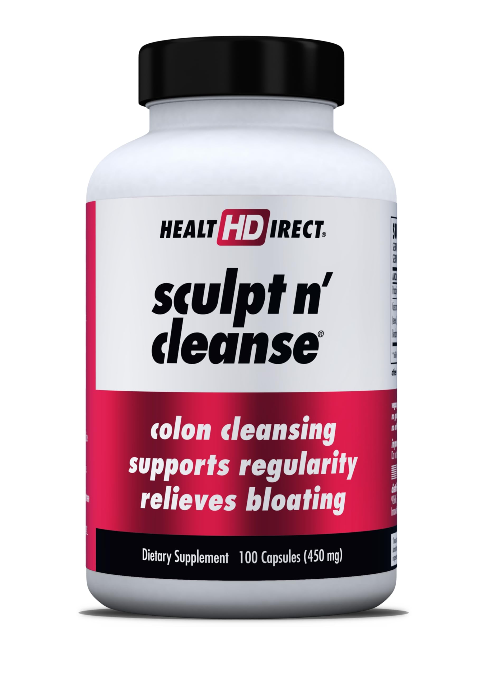 HEALTH DIRECT Sculpt n' Cleanse: botella con cápsulas vegetales para apoyo digestivo