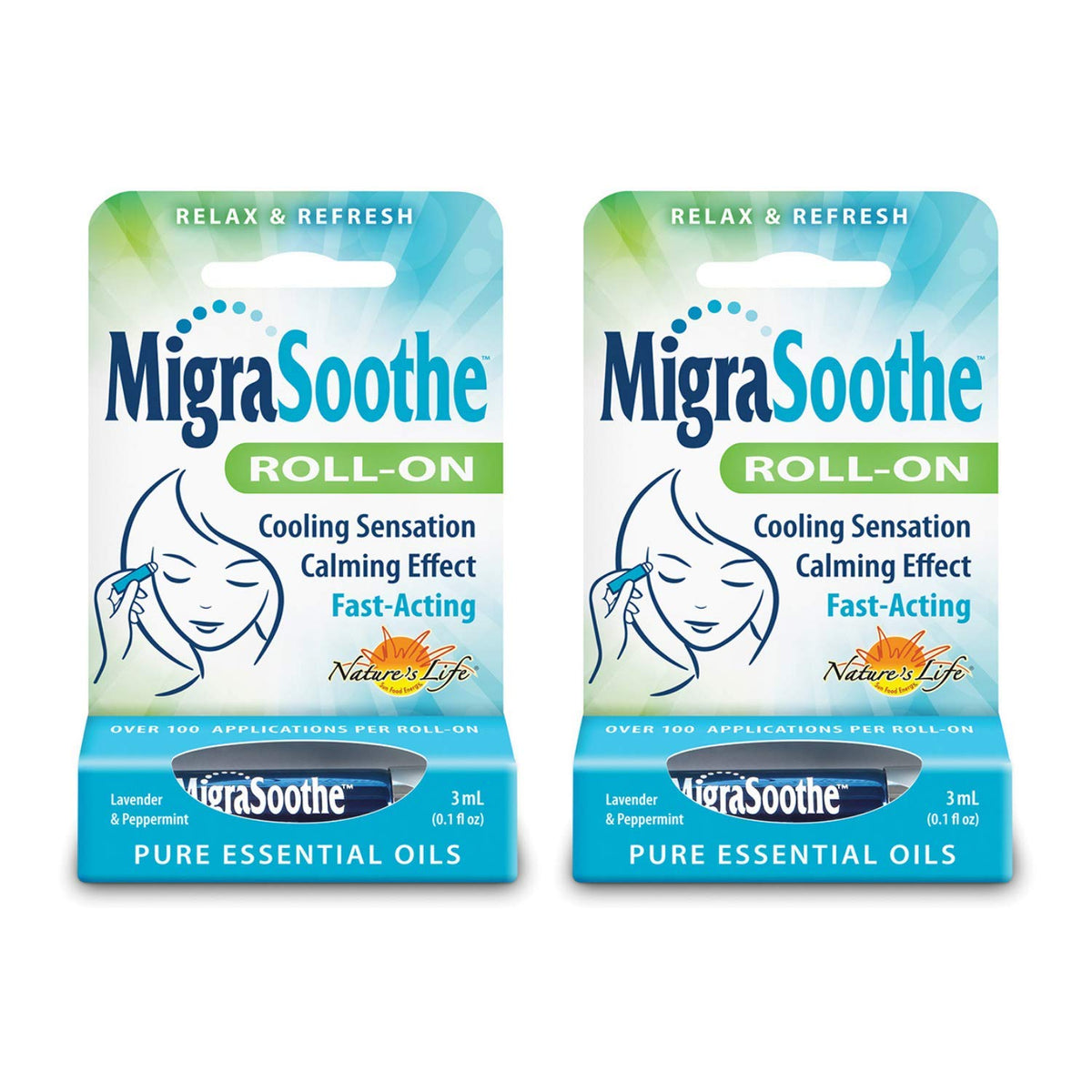 MigraSoothe Health From The Sun, stick enfriamiento para cuello y cabeza, sensación refrescante.
