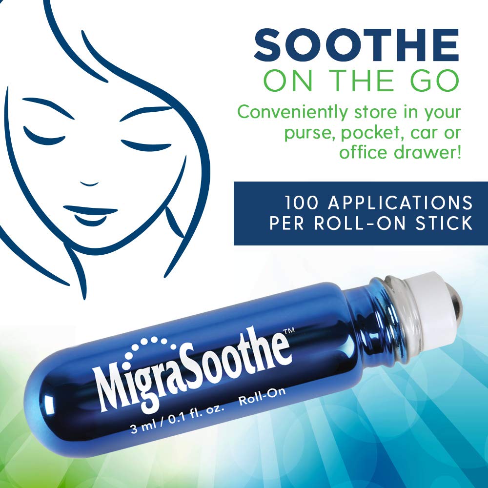 MigraSoothe uso portátil para llevar en bolso, coche o oficina.