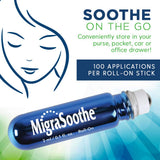 MigraSoothe uso portátil para llevar en bolso, coche o oficina.