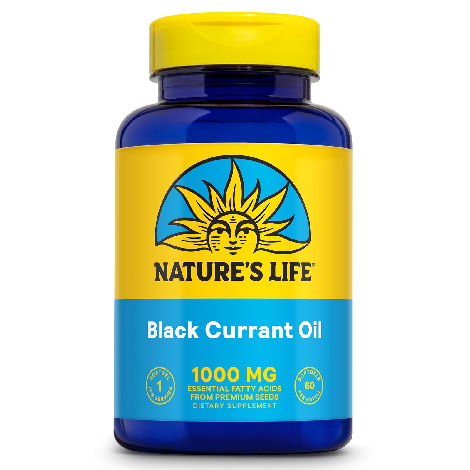 Health From The Sun Nature's Life: cápsulas blandas de grosella negra con omega-3 y omega-6.