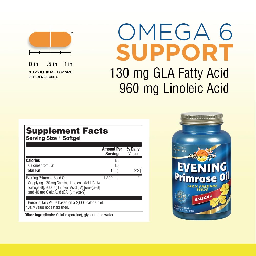 Health From The Sun Onagra 1300mg softgel etiqueta: datos de pureza y dosis