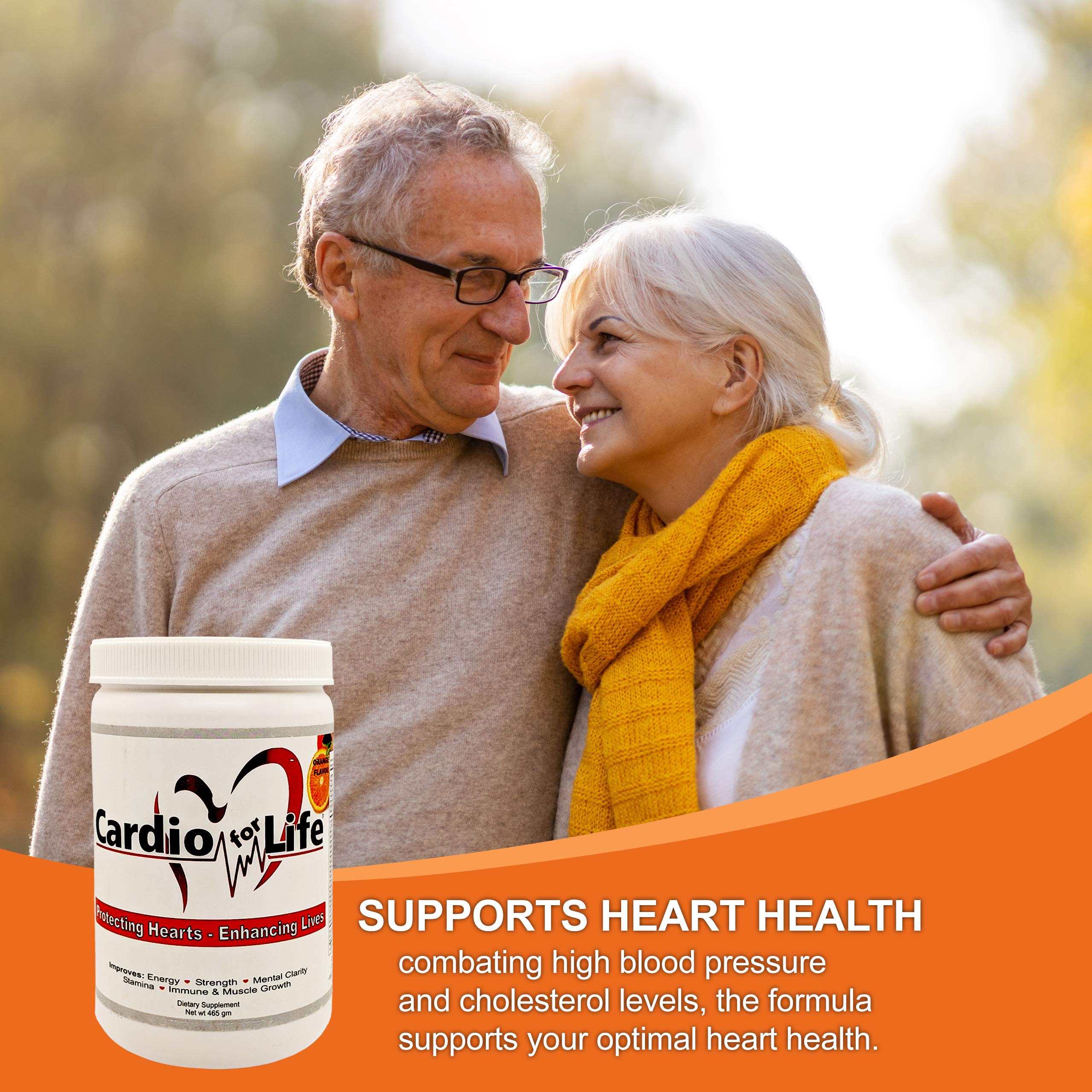 Health Guardian Cardio para la Vida sabor naranja natural, bebida agradable para el día.
