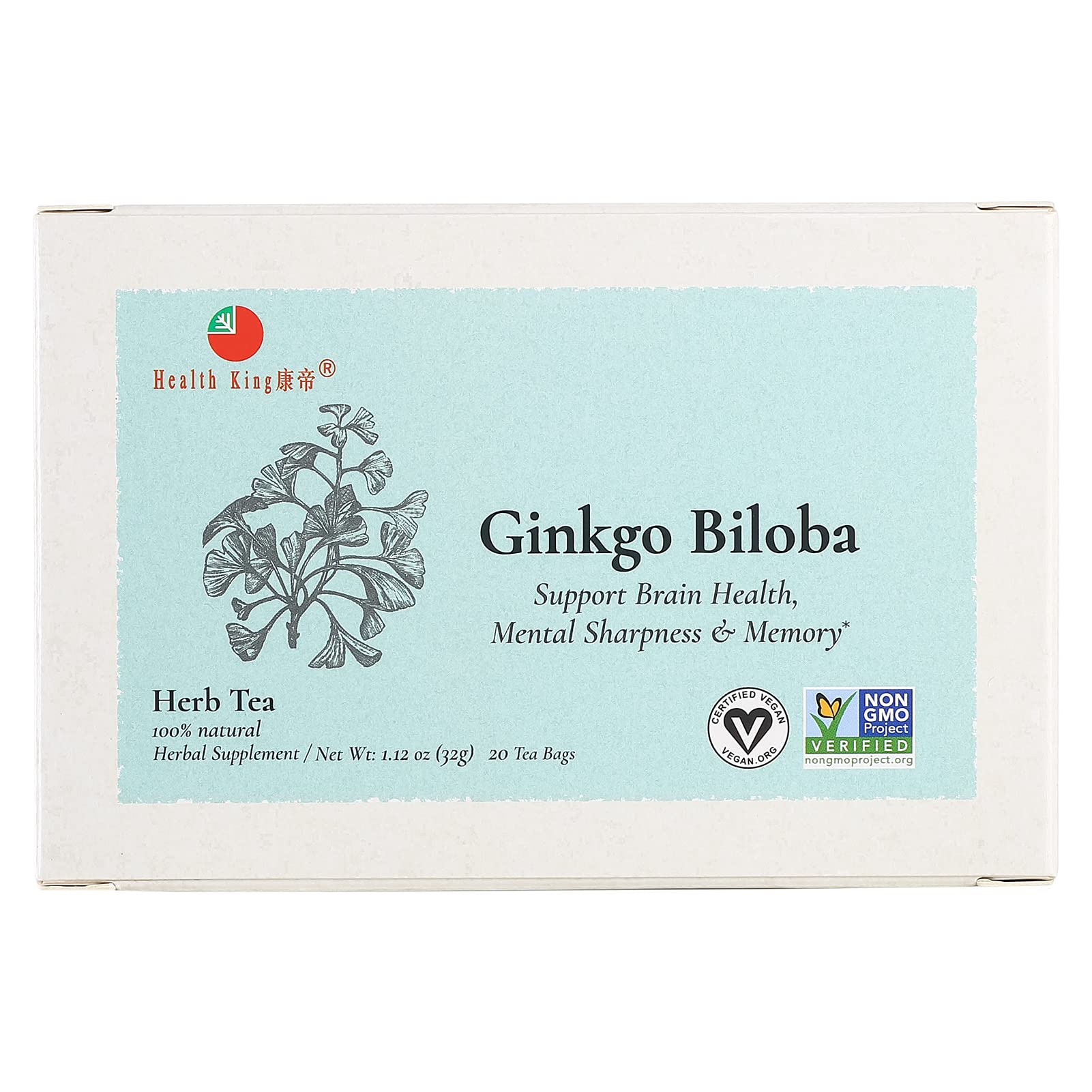 Health King Ginkgo Biloba, aroma característico, experiencia relajante en degustación