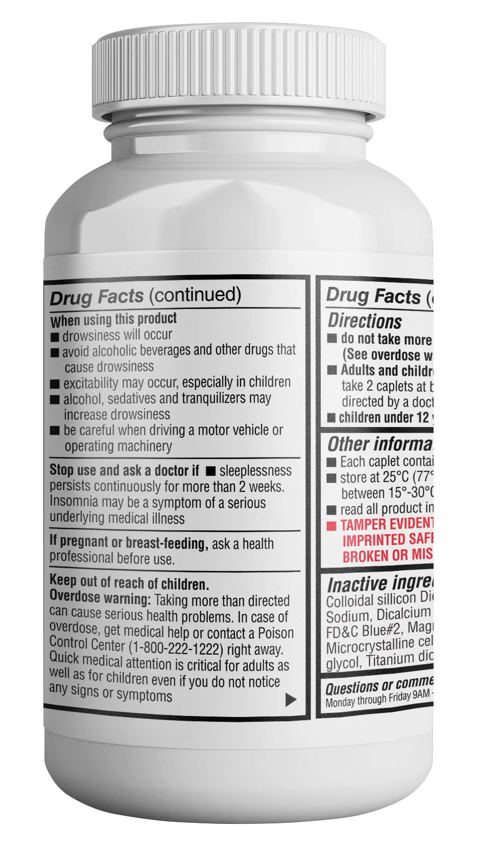 HealthLife Sleep Aid con difenhidramina 25 mg para apoyar un sueño suave.