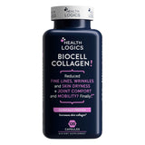 Health Logics BioCell Collagen en botella, soporte para articulaciones y piel.