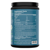 Health Logics Glowing Greens etiqueta mostrando ingredientes clave.
