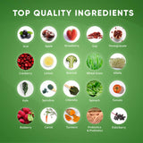 Health Logics Glowing Greens textura pulverizada lista para mezclar.