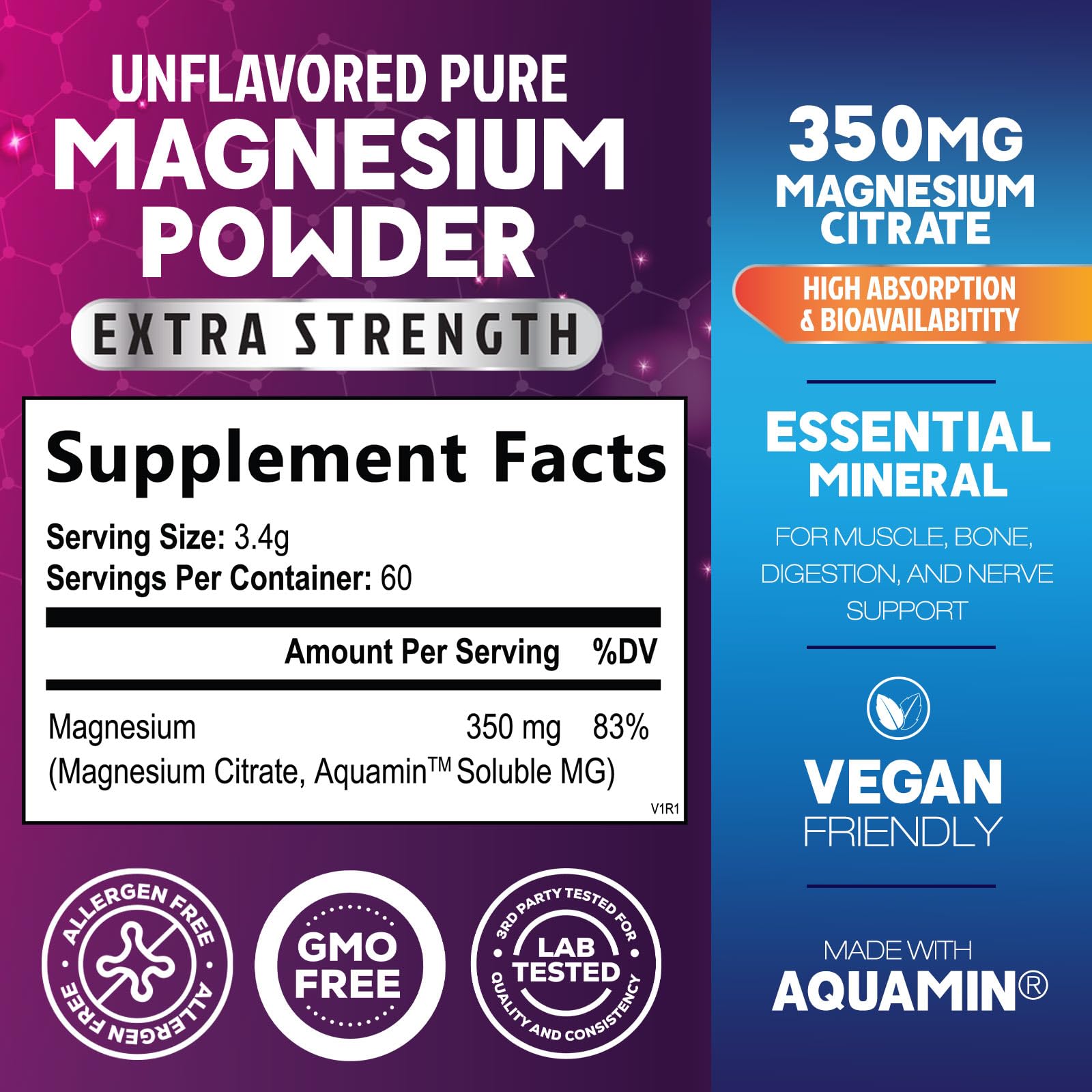 Health Nutrition Naturals polvo con Aquamin para mejor absorción