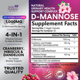 Health Nutrition Naturals D-Mannose cápsula con hibisco: antioxidantes para el bienestar.