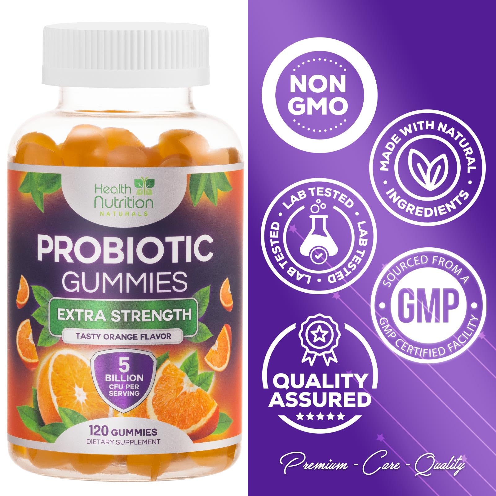 Health Nutrition Naturals gominolas-probioticas-5-mil-millones-cfu: potencia una dosis diaria conveniente.
